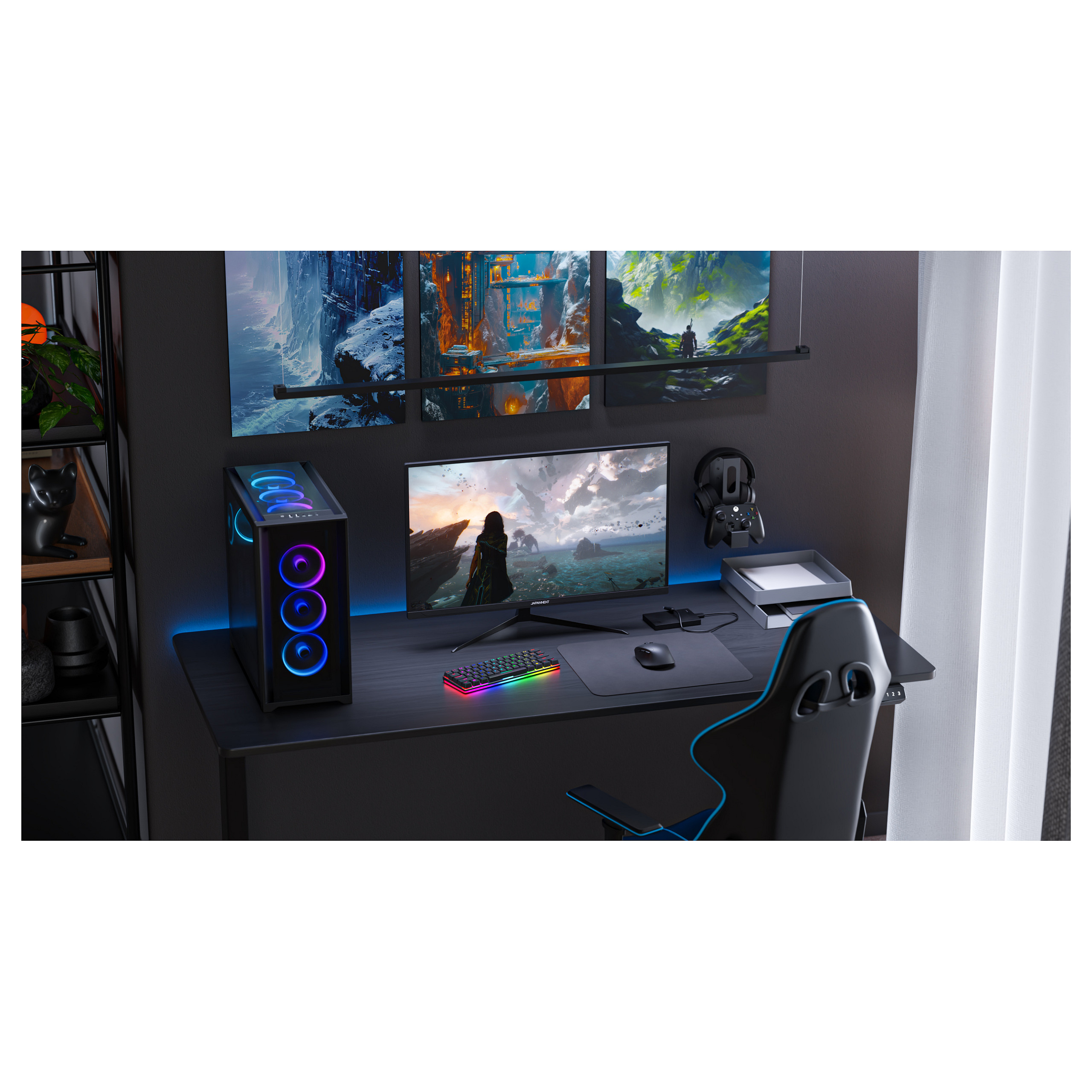 Monitor Gaming JapanNext JN-I270UHD16FHD32 / 27"/ 4K Ultra HD IPS LED / 60Hz / 0.5ms / HDMI+DP - Zezë - Figura 2