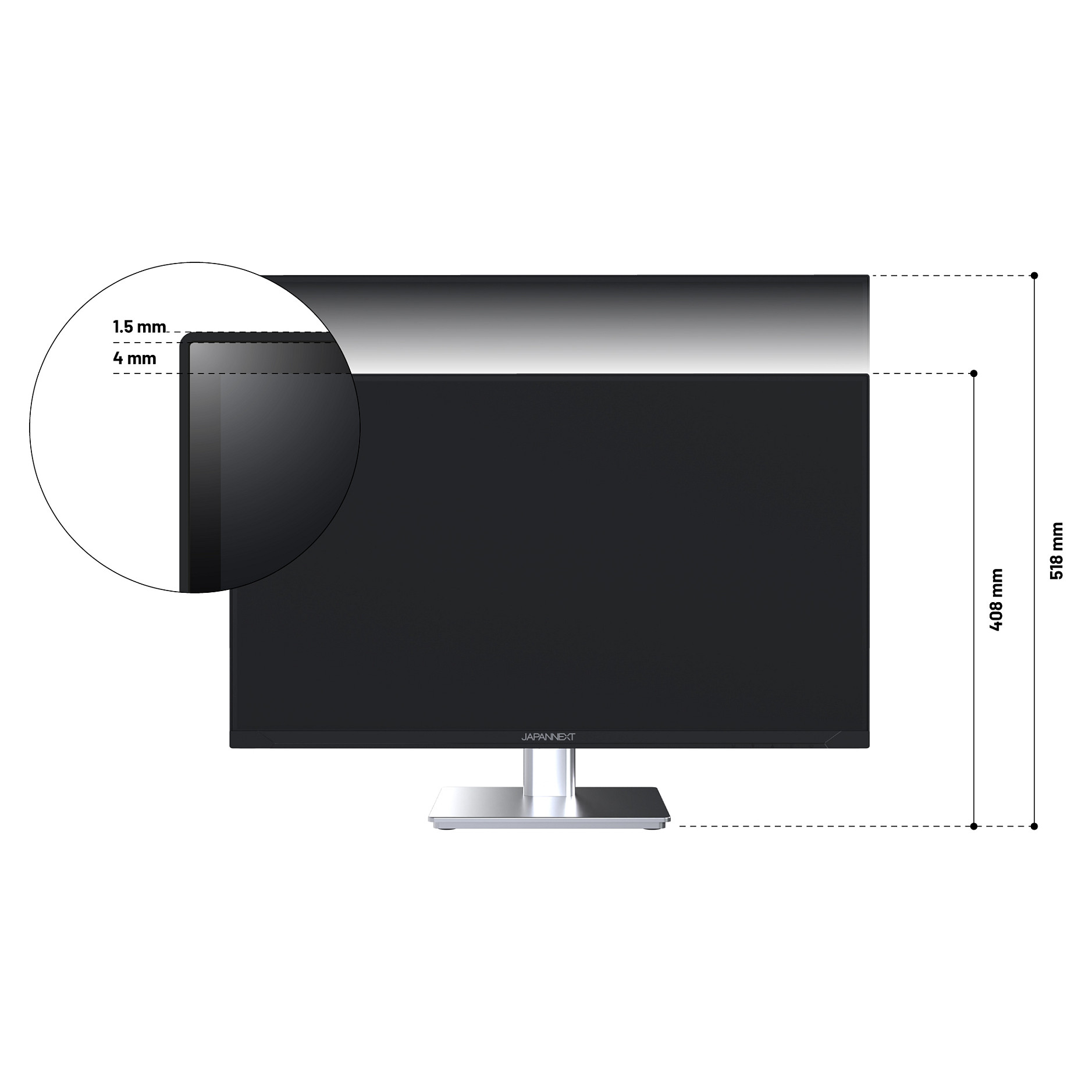 Monitor Gaming JapanNext JN-I270WQHD300F-HSP / 27"/ Wide Quad HD IPS LED / 300Hz / 1ms / HDMI+DP - Gri - Figura 3