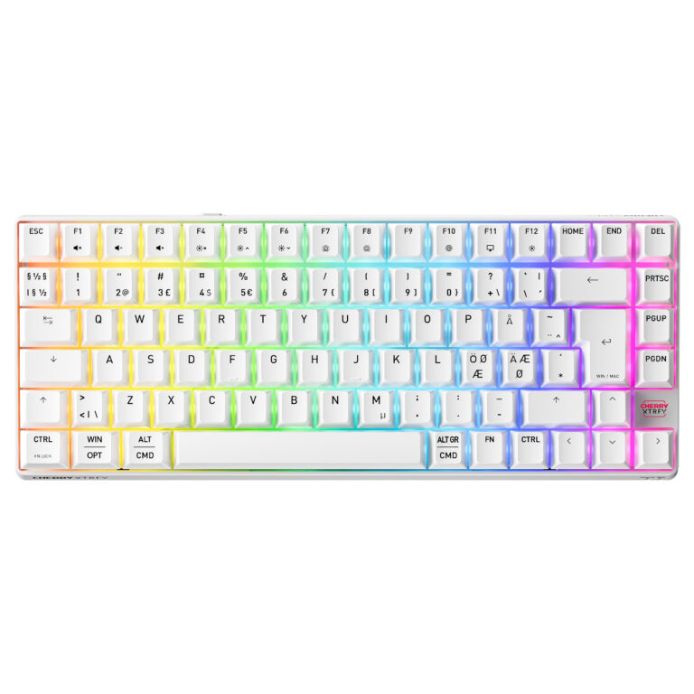 Tastierë Gaming Cherry K33 COMPACT FS / Wireless / QWERTY / Nordic Language - Bardhë