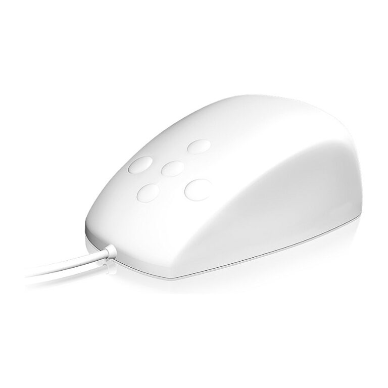 Maus me kabllo KeySonic KSM‑3020M / Silicone / Waterproof IP68 - Bardhë
