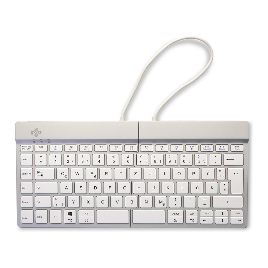 Tastierë pa kabllo R-Go Split Break / QWERTZ / German Language - Bardhë - Figura 3