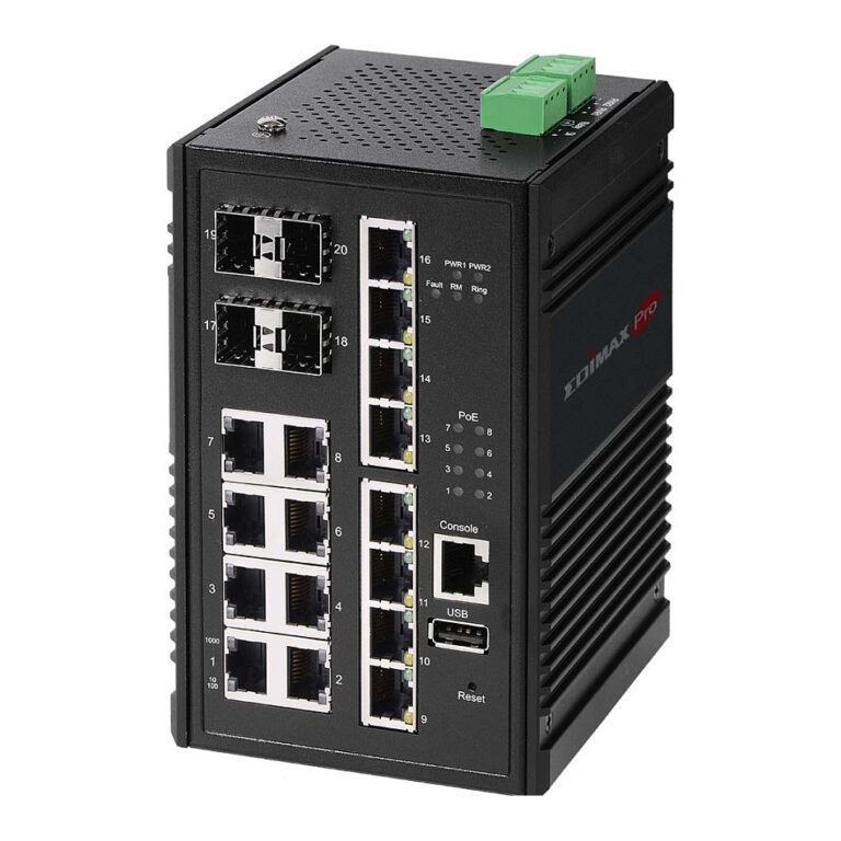 Switch EDIMAX / Managed / 16‑Port Gigabit + 4x SFP / PoE+ Web Managed / 8x PoE+