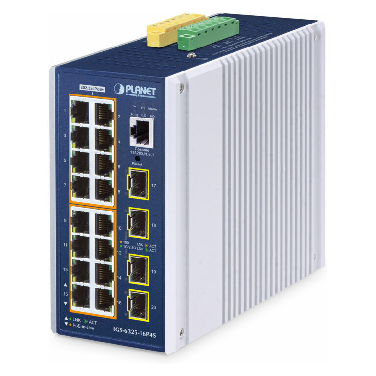 Switch PLANET / Managed L3 / 16‑Port Gigabit + 4x SFP / PoE