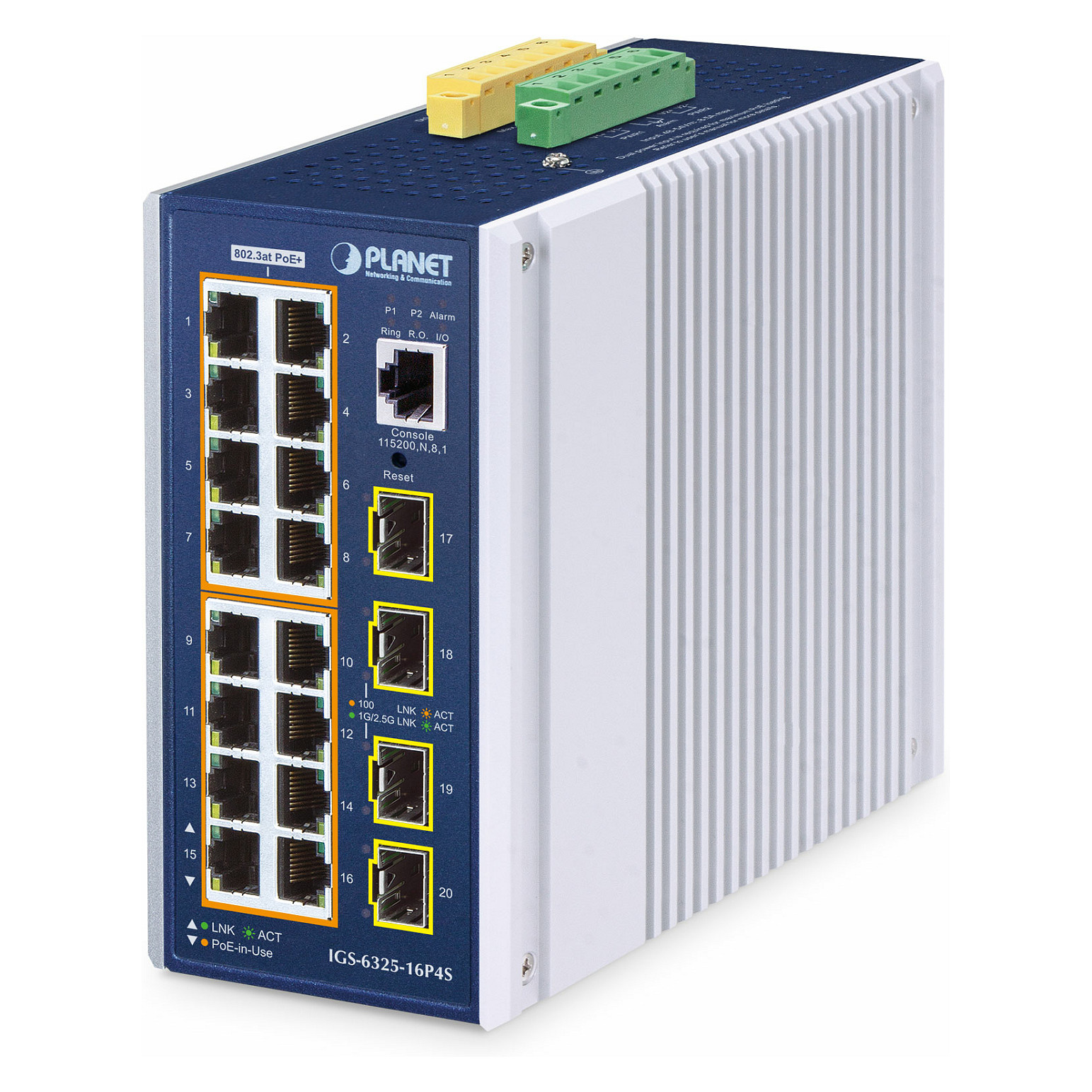 Switch PLANET / Managed L3 / 16‑Port Gigabit + 4x SFP / PoE