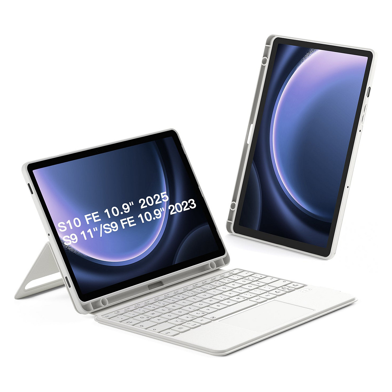 Aksesorë për tablet inateck Keyboard Samsung 11" for Galaxy Tab S10 FE/S9 FE/S9/ QWERTZ - Bardhë - Figura 2