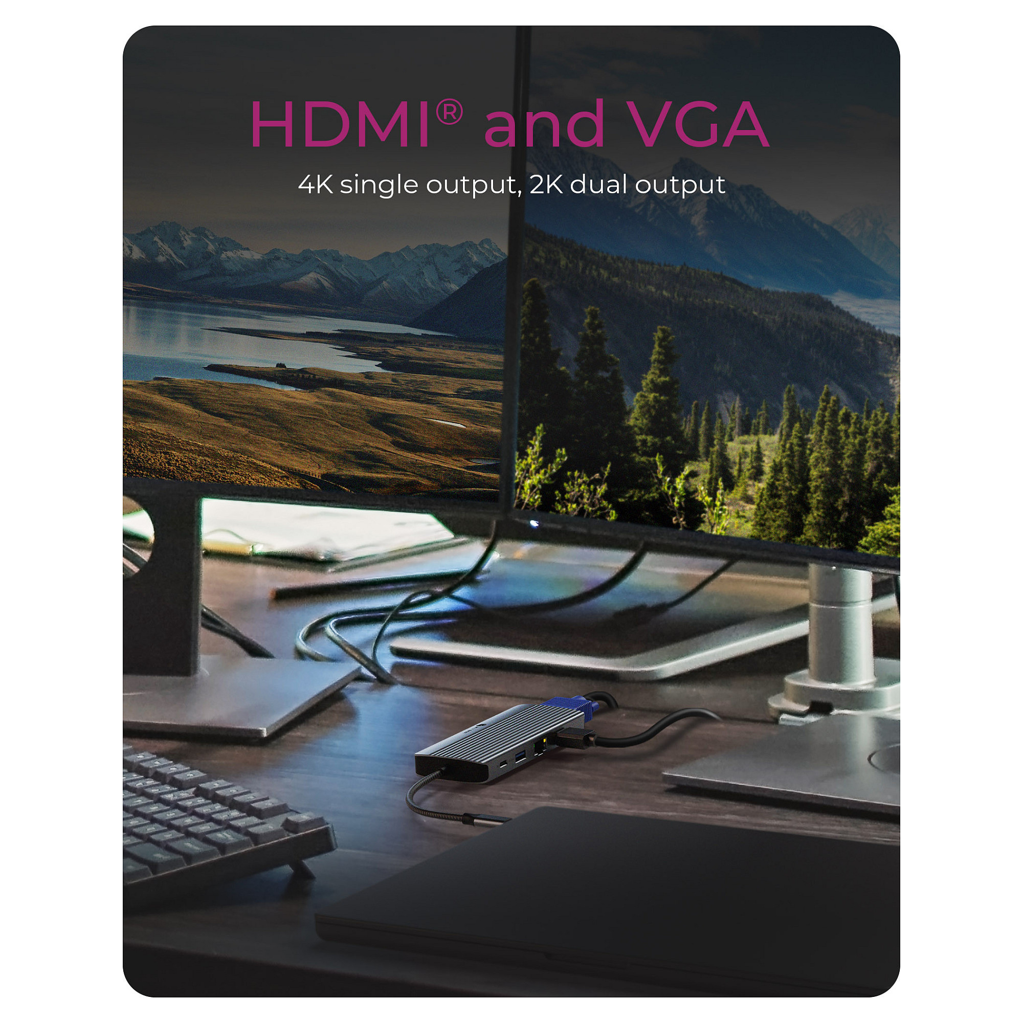 Docking Station ICY BOX IB‑DK4040a‑CPD / 10‑in‑1 / 1xUSB‑C / 3xUSB-A / 1xHDMI / 1xVGA / LAN / SD + Micro SD - Argjend - Figura 4