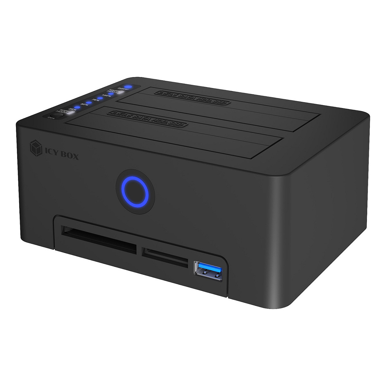 HDD Docking Station ICY BOX IB-1233CL-CR – Klonim & Transferim i Thjeshtë i Hard Disk