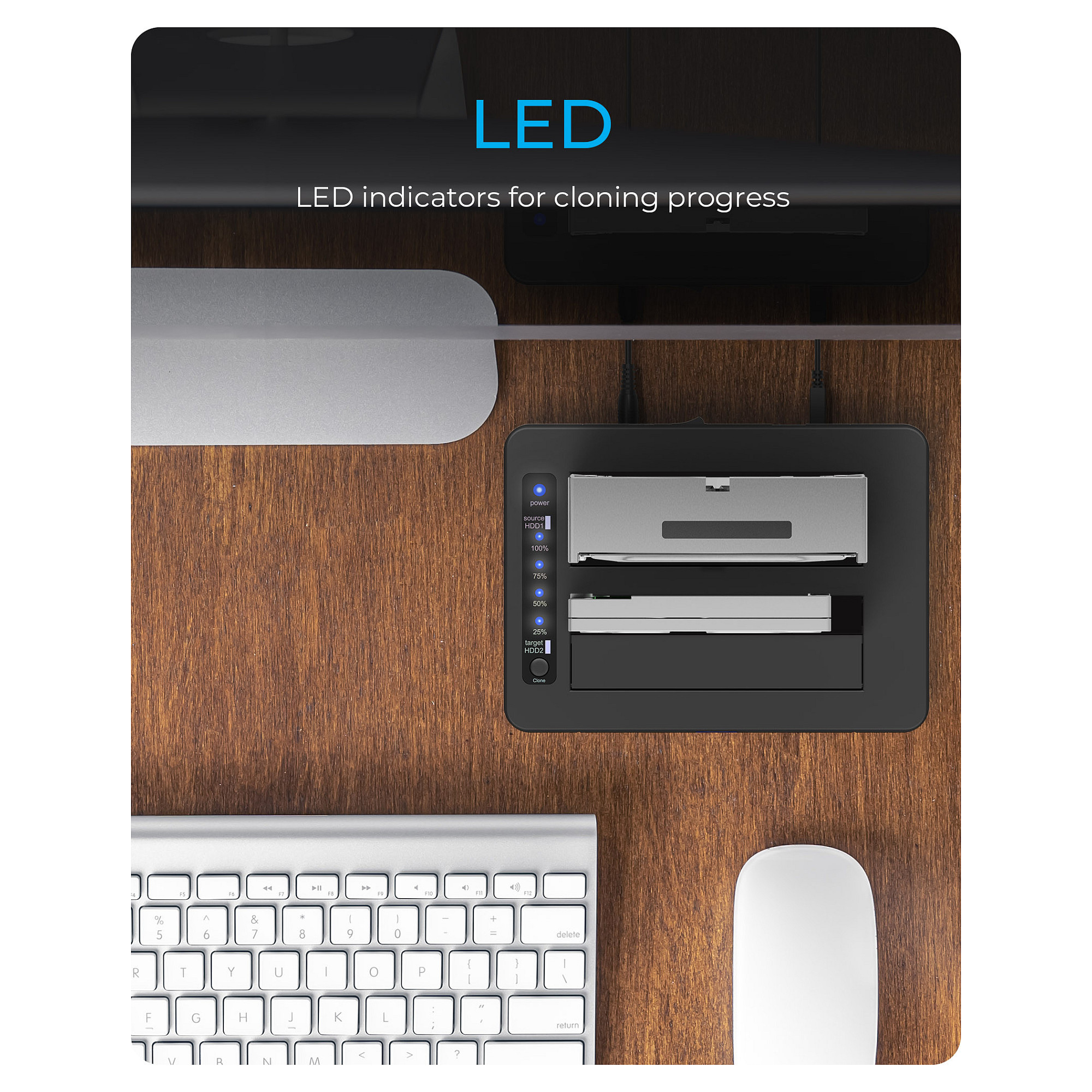 HDD Docking Station ICY BOX IB-1233CL-CR – Klonim & Transferim i Thjeshtë i Hard Disk - Figura 4