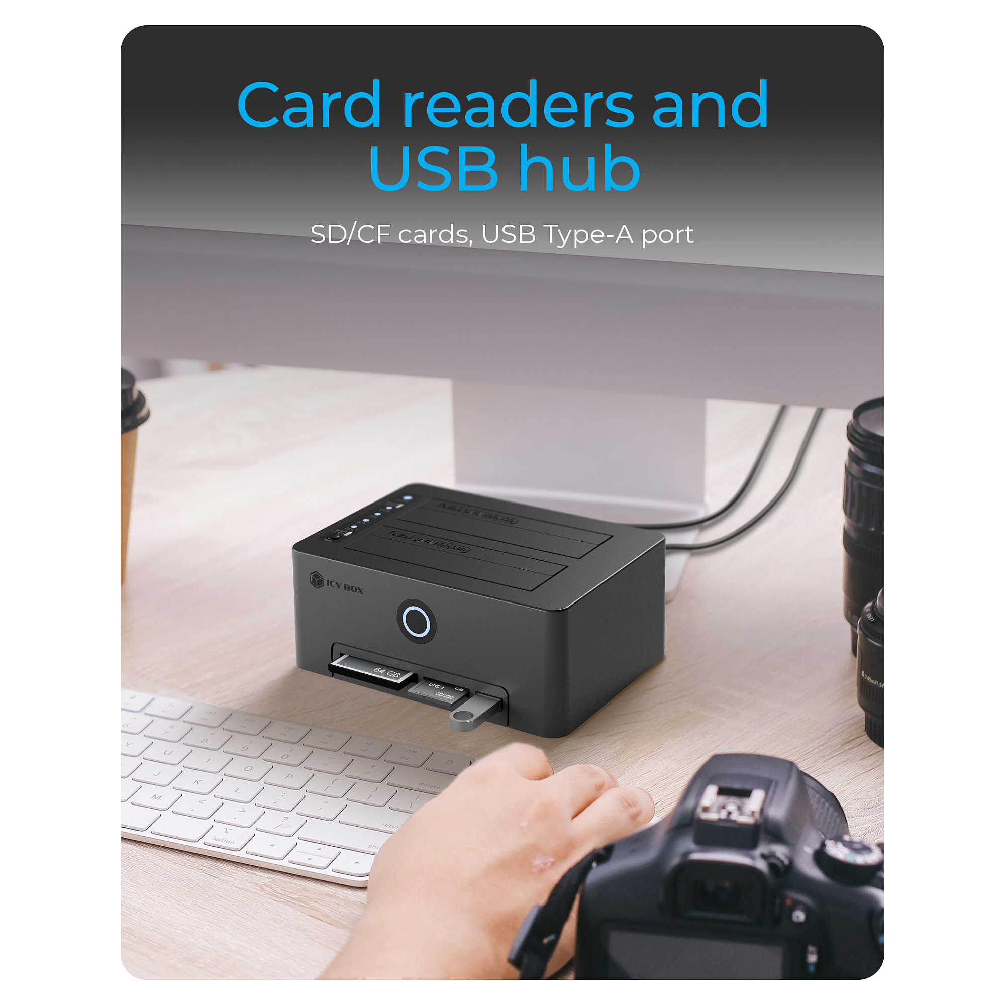 HDD Docking Station ICY BOX IB-1233CL-CR – Klonim & Transferim i Thjeshtë i Hard Disk - Figura 5