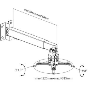 Equip Beamer Deckenhalterung universal bis 20kg +++ Wand ws retail