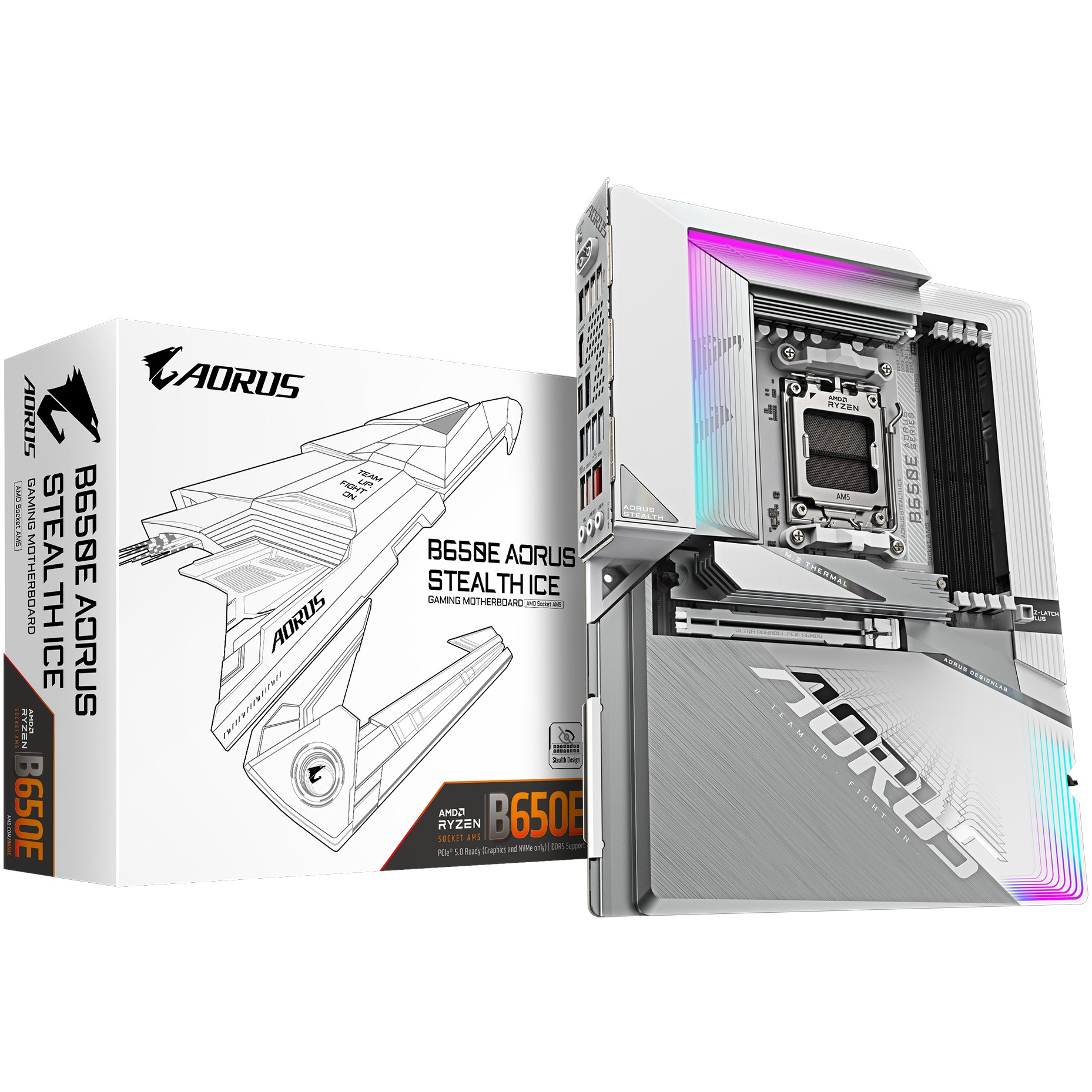 Pllakë Amë MB AMD GIGA B650E AORUS STEALTH ICE AM5/DDR5/ATX