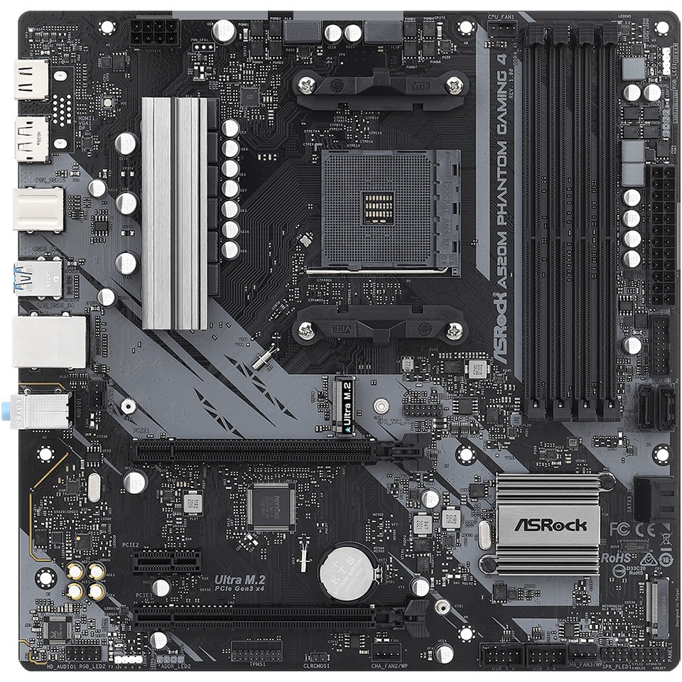 Pllakë Amë AMD ASRock A520M Phantom Gaming 4 AM4 mATX HDMI/DP DDR4