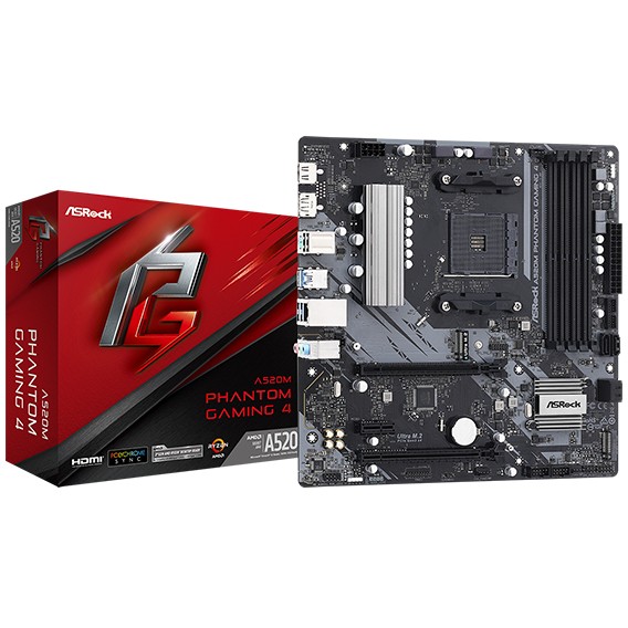 Pllakë Amë AMD ASRock A520M Phantom Gaming 4 AM4 mATX HDMI/DP DDR4 - Figura 5