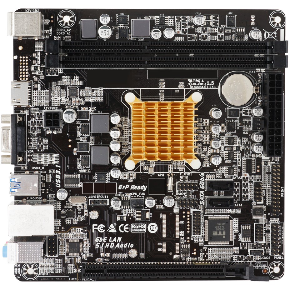 Pllakë Amë MB AMD Biostar A68N-2100K (E1-6010.mITX.HD8210) - Figura 2