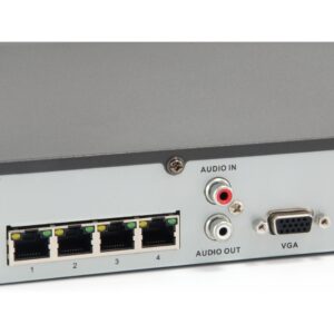 NVR-0504 4-Kanal Netzwerk Videorek. PoE H.265/264