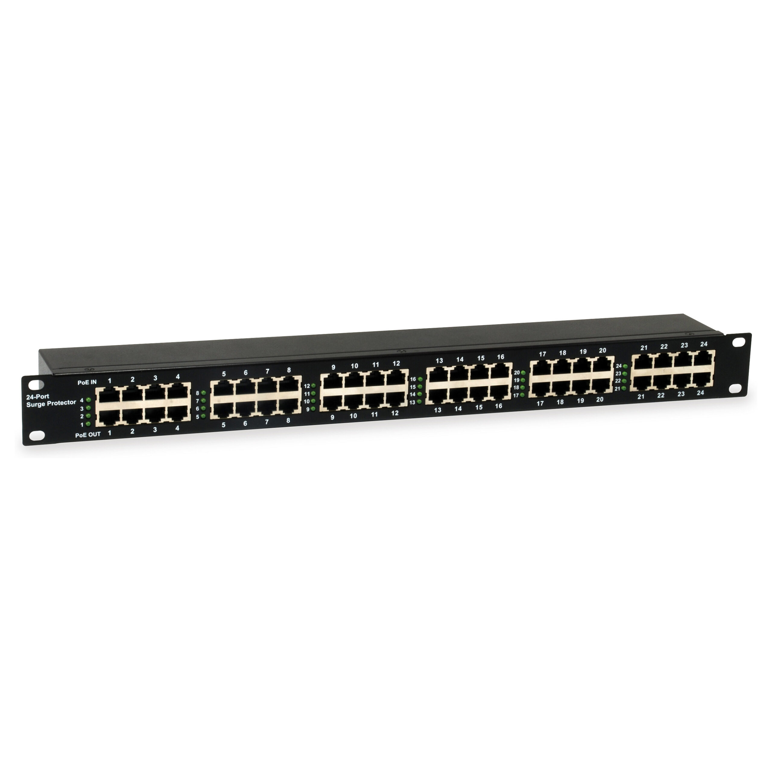 LevelOne ESP-2400 24-Port PoE Surge Protection Panel 6kV për Kamera IP dhe Rrjete 19” Rackmount