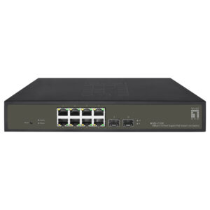 LevelOne GES-2110P Hilbert 10-Port Gigabit PoE Smart Lite Switch | 8x PoE+ | 2x SFP | 130W PoE Budget