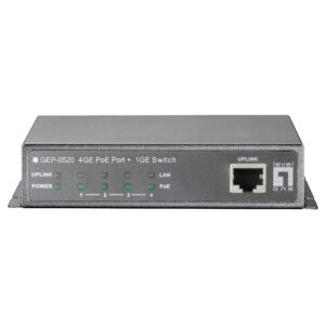 LevelOne GEP-0520 5-Port Gigabit PoE Switch, 4-Port PoE+, 61.6W Budget, Unmanaged Desktop Switch 8