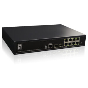 LevelOne GEP-1061 10-Port L2 Managed Gigabit PoE Switch, 8-Port PoE+, 180W Budget, 2x Gigabit SFP Uplink 6
