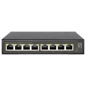 LevelOne GES-2108P 8-Port Gigabit PoE+ Switch, 8x PoE+, 112W Budget, L2 Smart Lite Managed