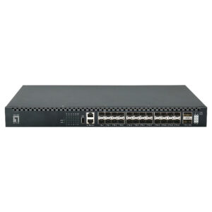 LevelOne XQS-3126 26-Port L3 Managed Fiber Switch, 24x SFP+ 10GbE, 2x QSFP28 100GbE, Data Center Switch