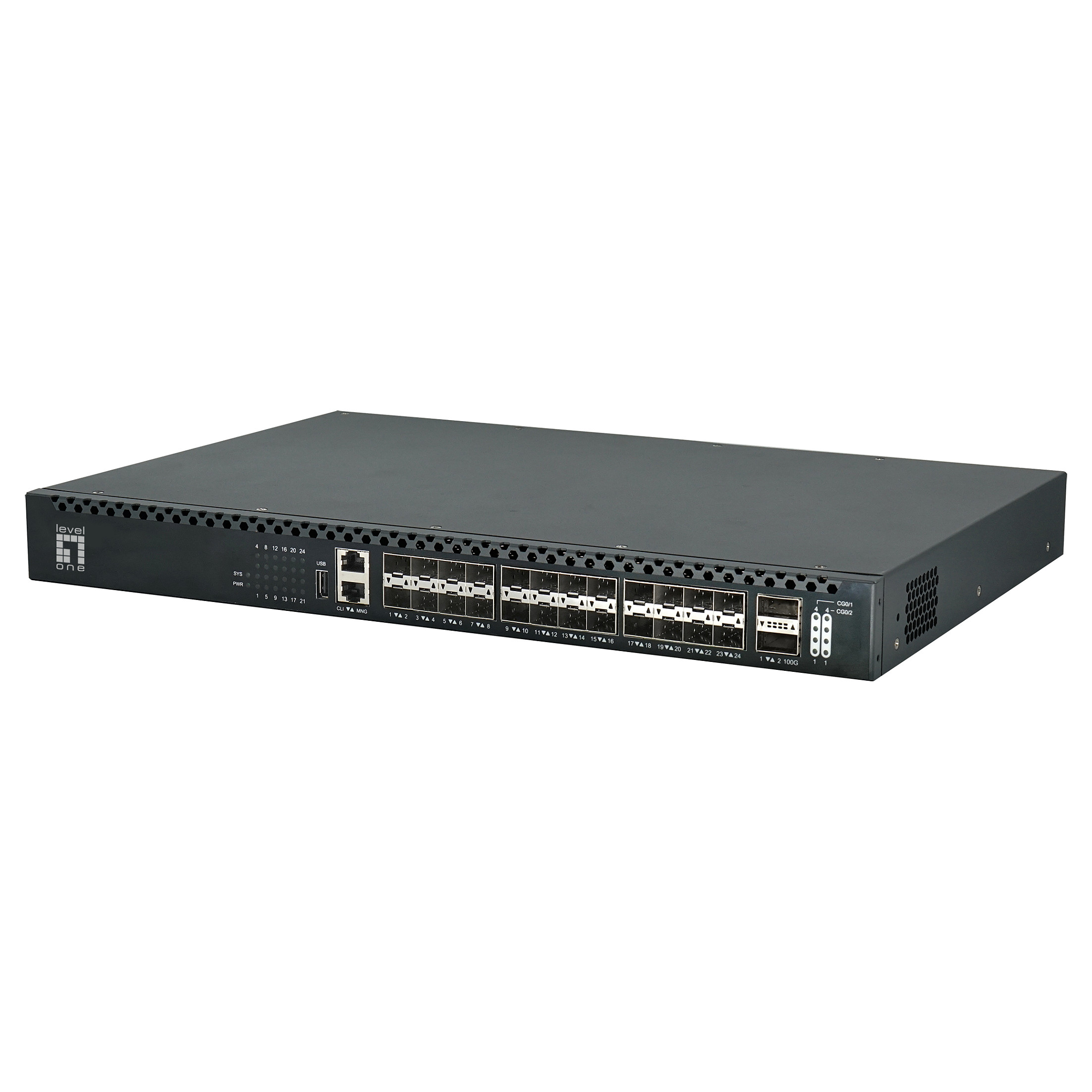 LevelOne XQS-3126 26-Port L3 Managed Fiber Switch, 24x SFP+ 10GbE, 2x QSFP28 100GbE, Data Center Switch - Figura 4