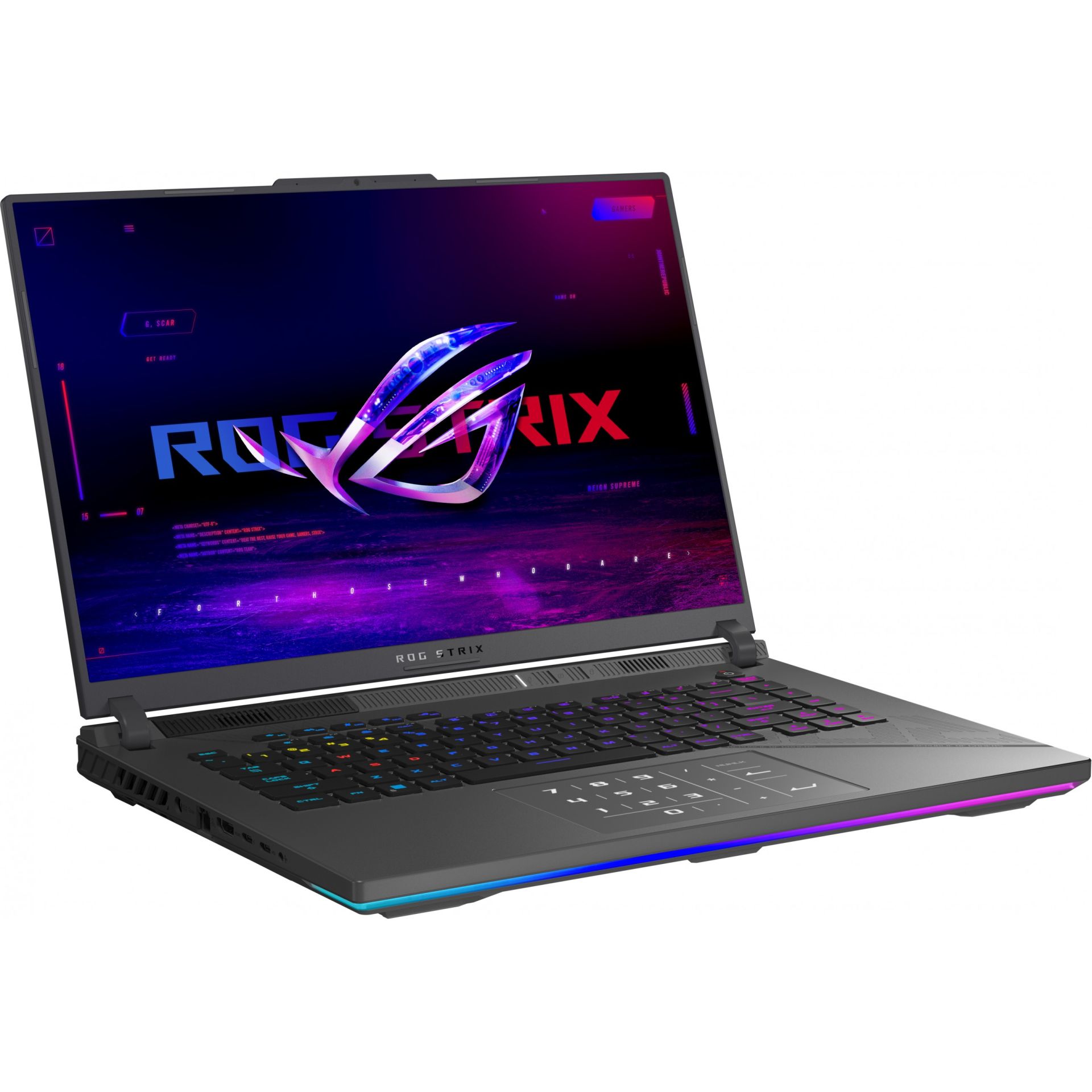 Laptop Gaming ASUS ROG Strix G16 G614JV-N4513W / Core i9-13980HX / 32GB DDR5 / 1TB / 16" WQXGA 240Hz IPS / RTX 4060 8GB / Gri - Figura 2