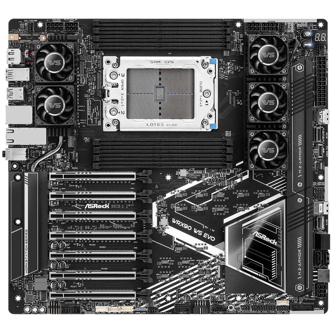 Pllakë Amë MB AMD ASRock WRX90 WS EVO / AMD WRX90 Platform / DDR4 / EEB - Figura 2
