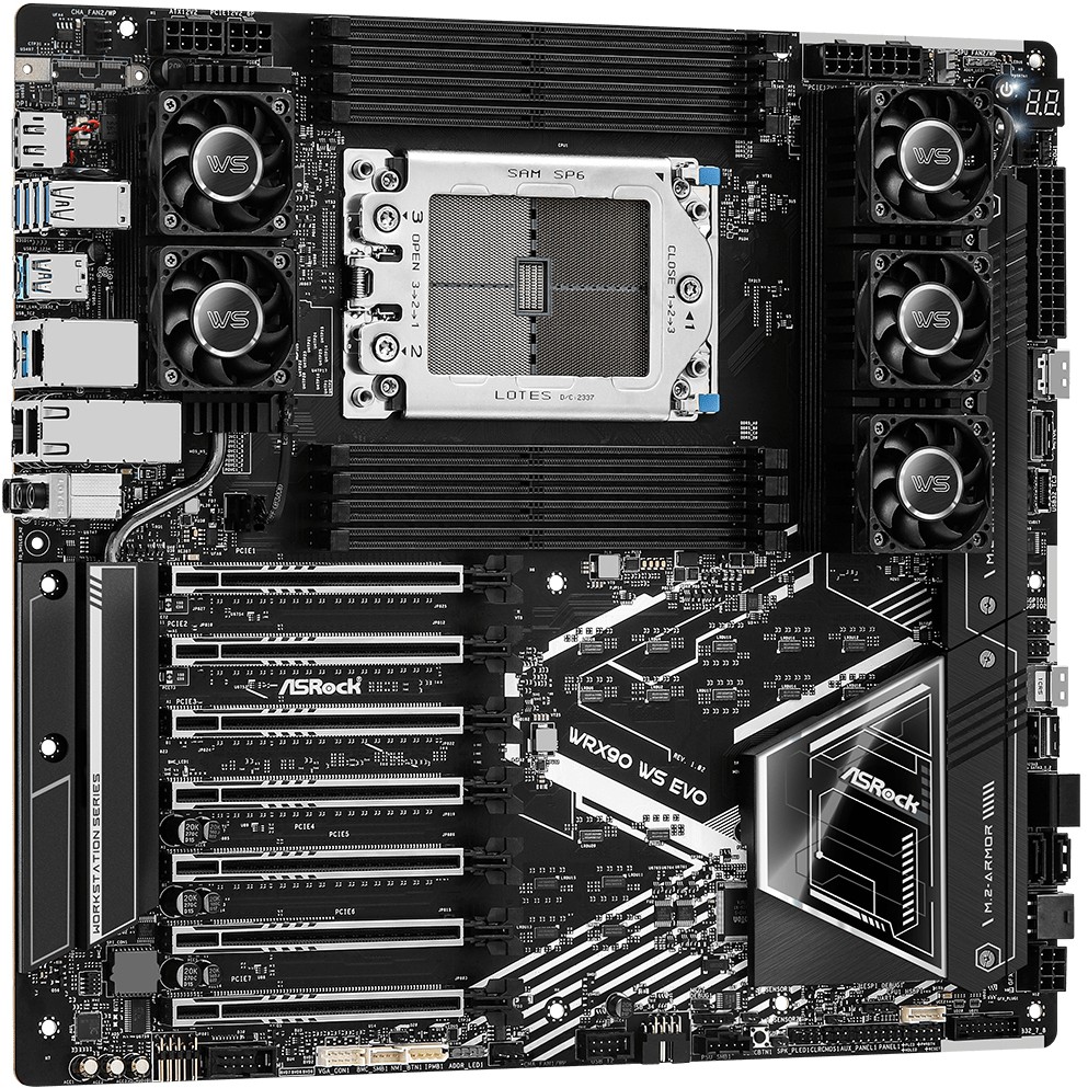 Pllakë Amë MB AMD ASRock WRX90 WS EVO / AMD WRX90 Platform / DDR4 / EEB - Figura 3