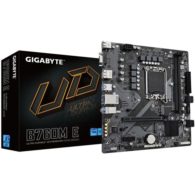 Pllakë Amë MB Intel Gigabyte B760M E / Intel Socket 1700 / DDR4 / mATX