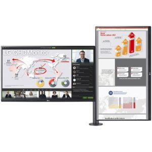 LG 27QP88DP-BS 68.6cm 27Zoll IPS QHD Ergo Dual 350cd/m2 5ms 75Hz HDMI DP D-SUB USB Type-C 65W