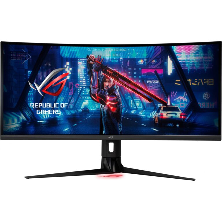 Monitor Gaming ASUS ROG Strix XG349C / 34.1" / UltraWide QHD IPS LED / 180 Hz / 1 ms / HDMI + DP / Curved / Zezë