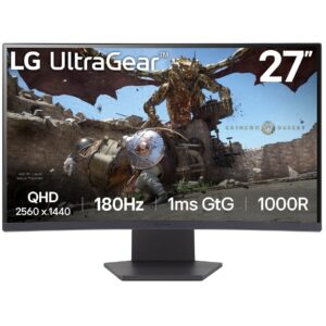 Monitor Gaming i lakuar  LG 27GS60QX-B UltraGear / 27" Quad HD 180 Hz 1 ms Curved / HDMI DP / e zezë