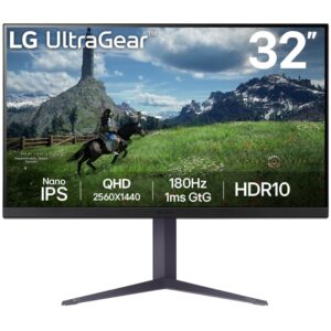 Monitor LG 32GS85QX-B UltraGear / 32" 2K QHD 180 Hz 1 ms IPS / HDMI / e zezë