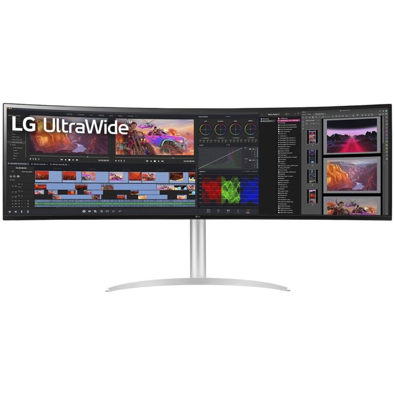 Monitor LG 49WQ95X-W / 49″ / UltraWide / QHD / IPS / 32:9 / HDMI + DP + USB / E bardhë
