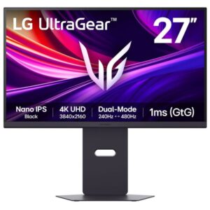 Monitor Gaming LG 27G850A-B Ultragear / 27" 4K Ultra HD Nano IPS 240 Hz 1ms / DisplayPort, HDMI, USB / e zezë