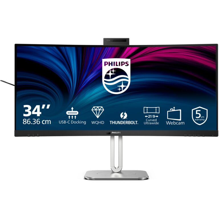 Monitor Philips 34B2U6603CH / 34″ / 21:9 / HDMI + DP + USB-C / Gri