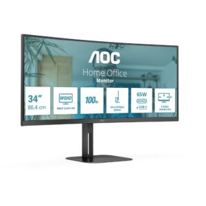 Monitor AOC CU34V5C/BK / 34 Inch / Wide Quad HD / 100Hz / 1ms / I zi