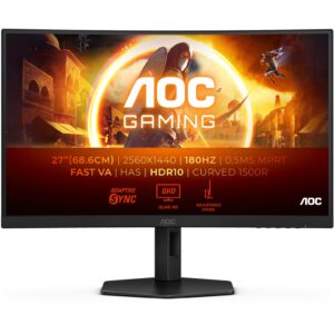 Monitor Gaming AOC CQ27G4X / 27″ / Quad HD / 180 Hz / 1 ms / VA / HDMI + DP / E zezë
