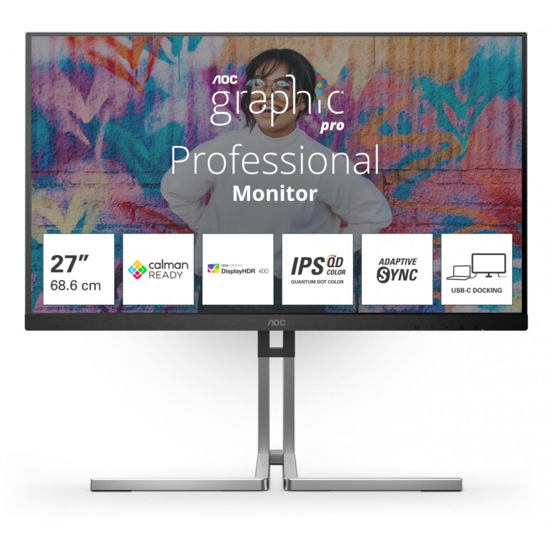 Monitor AOC Q27U3CV / 27″ / IPS / 16:9 / HDMI + DP + USB-C /  E zezë