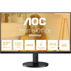 Monitor AOC U27B3AF / 27″ / UHD / IPS / 16:9 / 2x HDMI + DP / Lift / E zezë