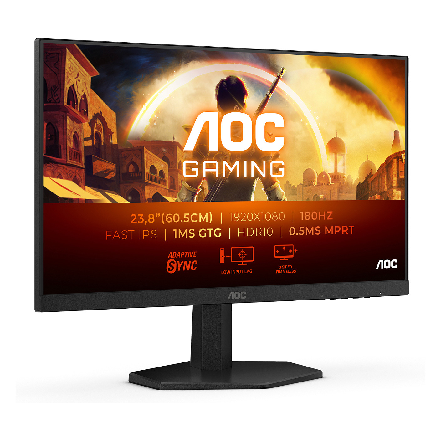 Monitor Gaming AOC 24G42E / 24"/ Full HD Fast IPS / LCD / 180Hz / 1ms / HDMI+DP - Zezë - Figura 2
