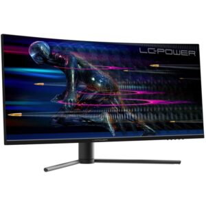 Monitor Gaming i lakuar LC-Power LC-M34-UWQHD-165-C / 34" UltraWide Quad HD 165 Hz 4 ms VA Curved / DP HDMI / e zezë