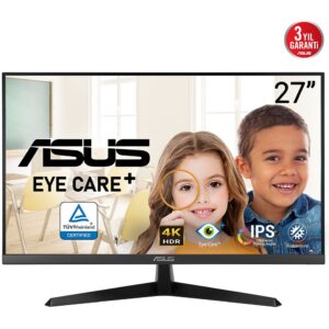 Monitor ASUS VY27UQ / 27″ / 4K UHD / IPS LCD / 16:9 / 60Hz / 5ms / 2× HDMI + DP / E zezë