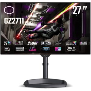 Monitor Gaming CoolerMaster GZ2711 / 27" 4K Ultra HD 240Hz 0.03 ms OLED / HDMI USB Audio / e zezë