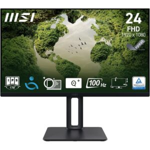 Monitor MSI PRO MP245PG / 24″ / Full HD / IPS / 16:9 / HDMI + DP / 4ms / 100Hz / Pivot / E zezë