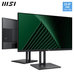 Monitor MSI PRO MP245PG / 24″ / Full HD / IPS / 16:9 / HDMI + DP / 4ms / 100Hz / Pivot / E zezë