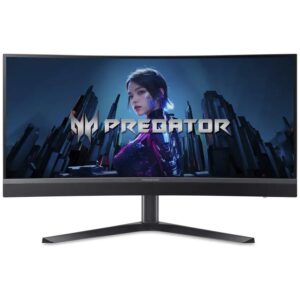Monitor Gaming i lakuar Acer Predator X34V3b / 34" UltraWide Quad HD 180Hz 1 ms VA Curved / HDMI, DisplayPort / e zezë