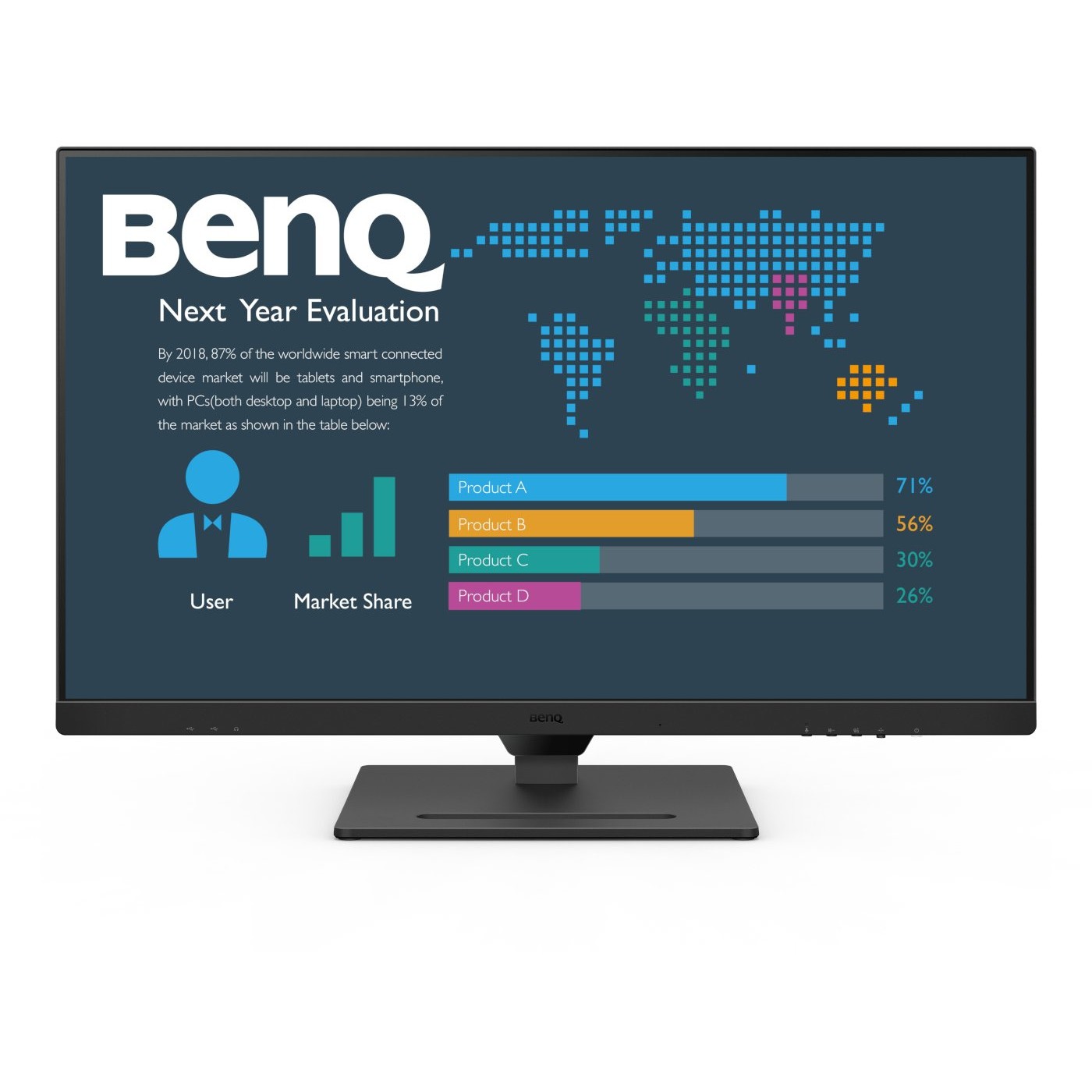 Monitor BenQ BL3290QT / 32″ / QHD / 16:9 / DP + USB-C + HDMI / E zezë - Figura 2