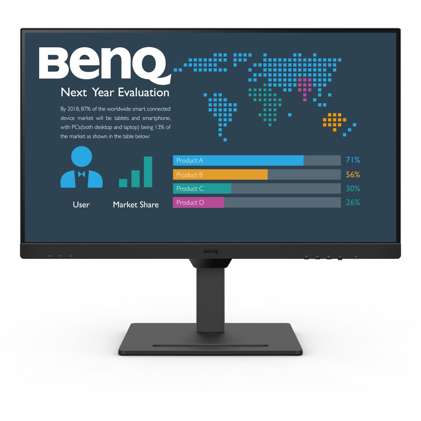 Monitor BenQ BL2790QT / 27″ / QHD / 16:9 / DP + USB-C + HDMI / E zezë